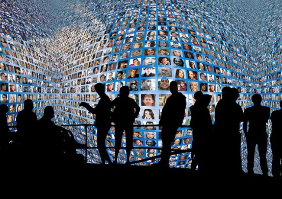 Video Wall with Human Silouhettes